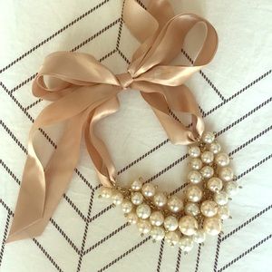 Satin Tie Back Beaded Necklace